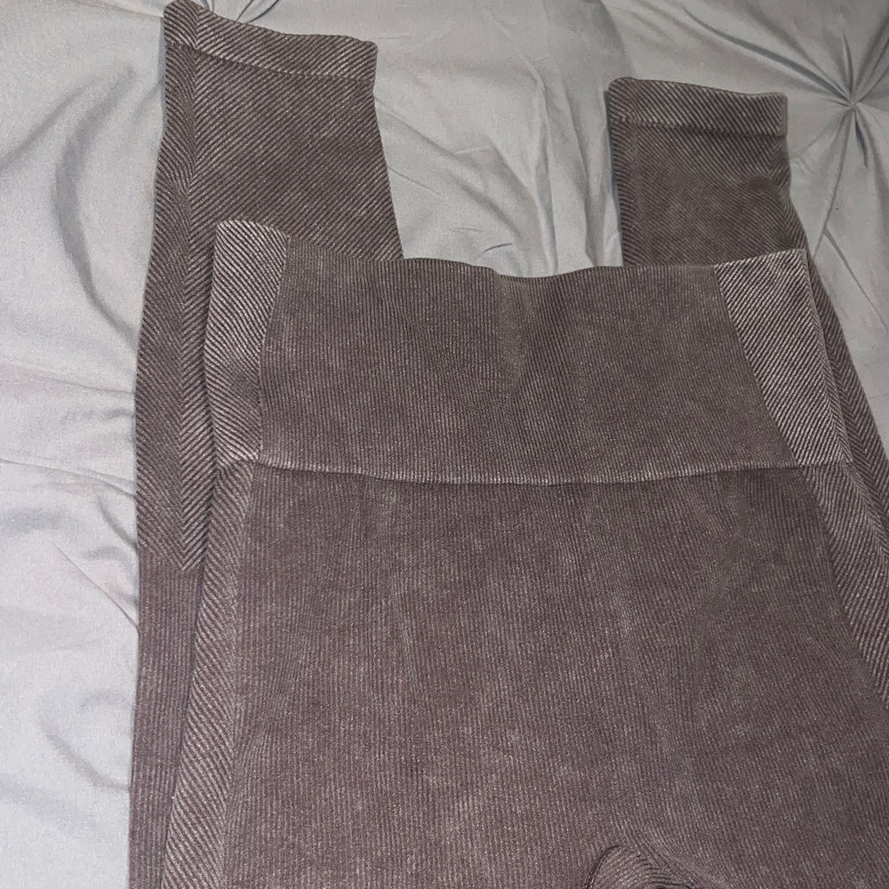 Target Purple And Brown Bundle Pair Of Ribbed Stretch Leggings - Picture 11 of 13